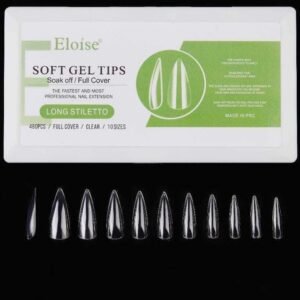 SOFT GEL TIPS LONG STILETTO (VERDE)